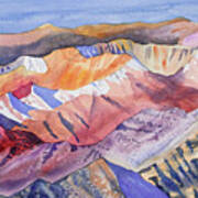 Watercolor - View From Atop Castle Peak Poster