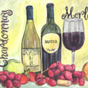 Watercolor Wine Poster
