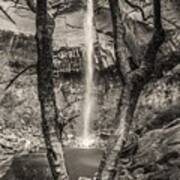 Waterfall At Upper Emerald Pool Poster
