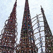 Watts Towers 2 - Los Angeles Poster