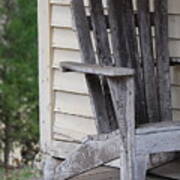 Weathered Porch Chair Poster