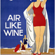 Weston, Air Like Wine, Beach Girl Drink, Travel Poster Poster