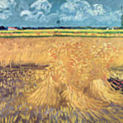 Wheatfield With Sheaves Poster