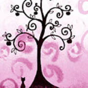Whimsical Apple Tree Poster