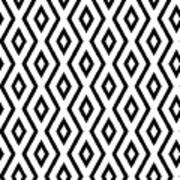 White And Black Pattern Poster