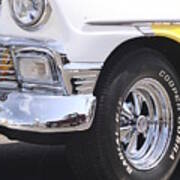 White And Yellow Classic Chevy Poster