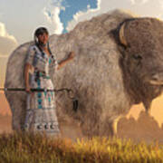 White Buffalo Calf Woman Poster