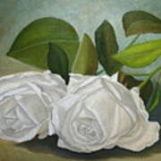 White Roses Poster