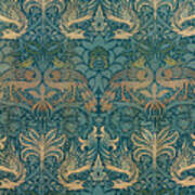 William Morris Peacock And Dragon Textile Design Poster