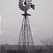 Wind Pump And Stock Pond Poster