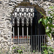 Window Opening In Stone Wall Poster