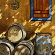 Wine Barrels Poster