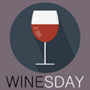 Wine Poster Print - It's Winesday Poster