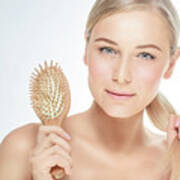 Woman With A Beautiful Healthy Hair Poster