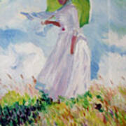 Woman With A Parasol Poster