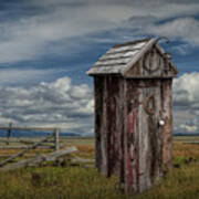 Wood Outhouse Out West Poster