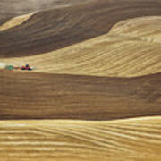 Working The Fields In Palouse Poster