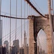 World Trade Center And Brooklyn Bridge Poster