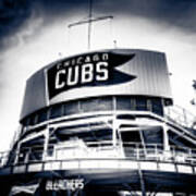 Wrigley Field Bleachers In Black And White Poster