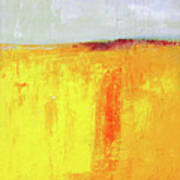Yellow Abstract Landscape Poster