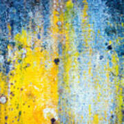 Yellow And White Abstract Wall Poster
