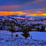 Yellowstone Winter Morning Poster