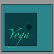 Yoga In Blue Poster