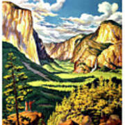 Yosemite, National Park, Vintage Travel Poster Poster