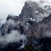 Yosemite Snowy Bridalveil Falls Poster