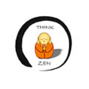 Zen Symbol With Buddha Poster