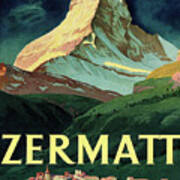 Zermatt, Mountain Peek, Switzerland Poster