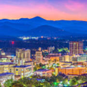 Asheville, North Carolina, Usa Skyline #1 Poster