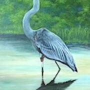 Blue Heron #2 Poster