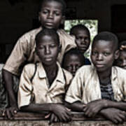 Boys At School In Benin Poster