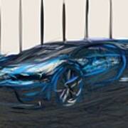 Bugatti Vision Gran Turismo Drawing #2 Poster