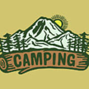 Camping Mountain #1 Poster