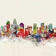 Charlotte City Skyline Poster