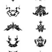 Collection Of Rorschach Inkblot Tests #1 Poster