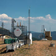 Communications Equipment On Monarch Mountain #1 Poster