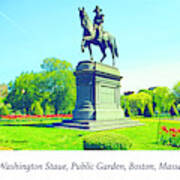 George Washington Staue, Public Garden, Boston, Massachusetts #1 Poster