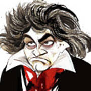 German Composer Ludwig Van Beethoven Poster