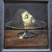 Head Of John The Baptist, 1507, With Frame And Inscription -- By Poster