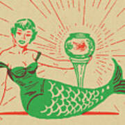 Mermaid And Fishbowl #1 Poster