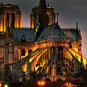 Notre Dame Cathedral And The Seine #1 Poster
