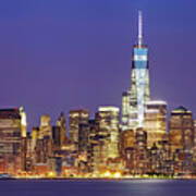 Nyc Skyline With Freedom Tower #1 Poster