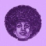 Portrait Of A Woman With An Afro #1 Poster