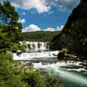 Strbacki Buk Waterfall On The Una River In Bosnia And Herzegovina #1 Poster