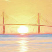 Sunshine Skyway Bridge Sunrise Expression Poster