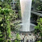 The Jewel Waterfall Monorail Track Gardens And Visitors Changi Airport Singapore #2 Poster