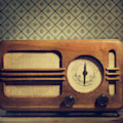 Vintage Radio Still Life Poster